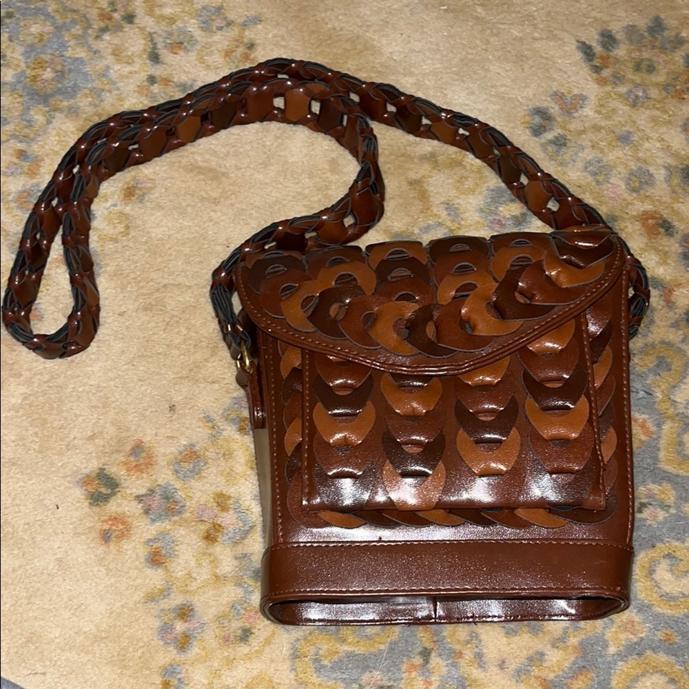 Y&S Handbags Brown Quilted Crossbody Bag